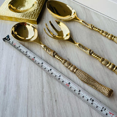 Brass Golden Serving Spoon Set of Three