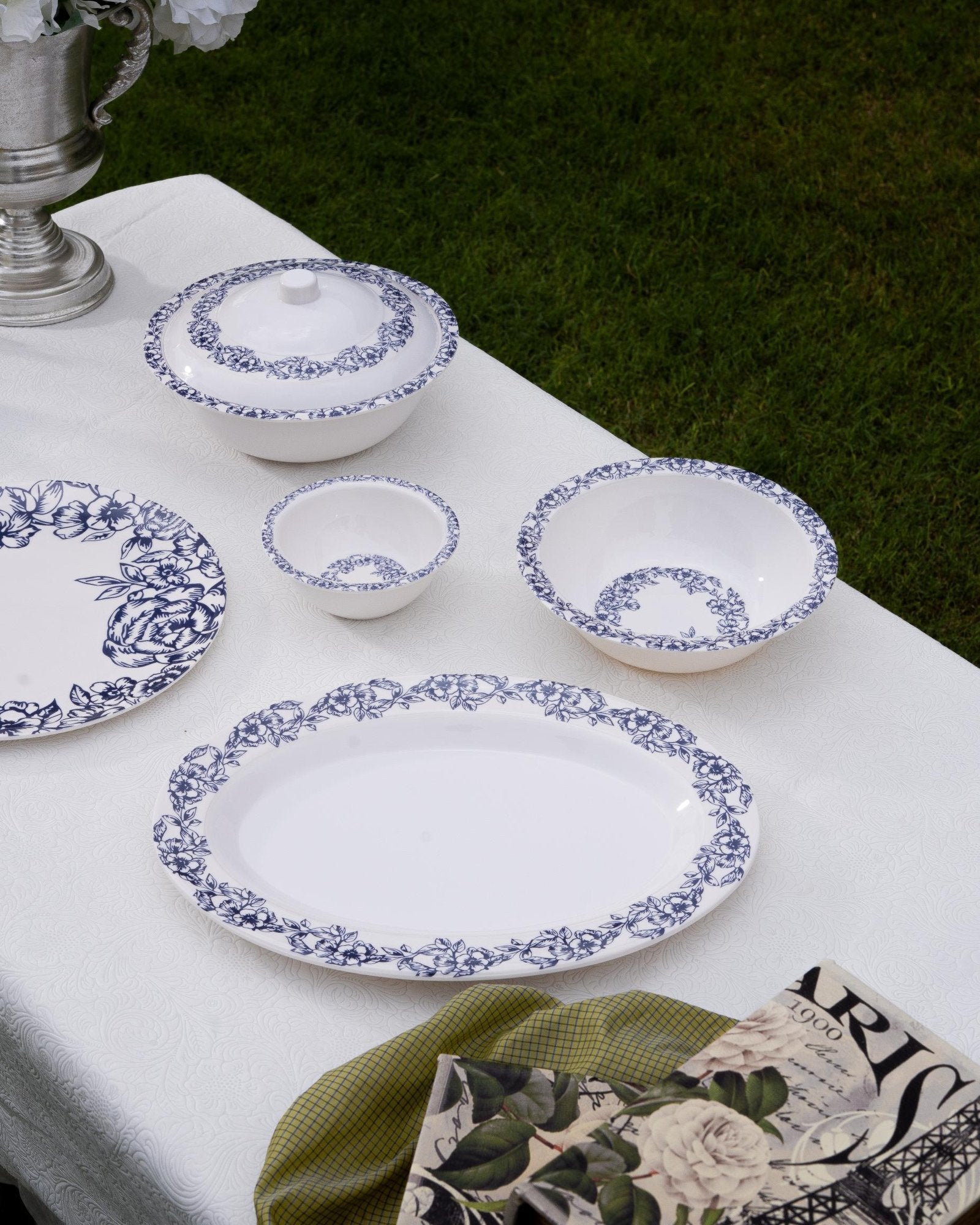 Azure Blossom Dinner Set