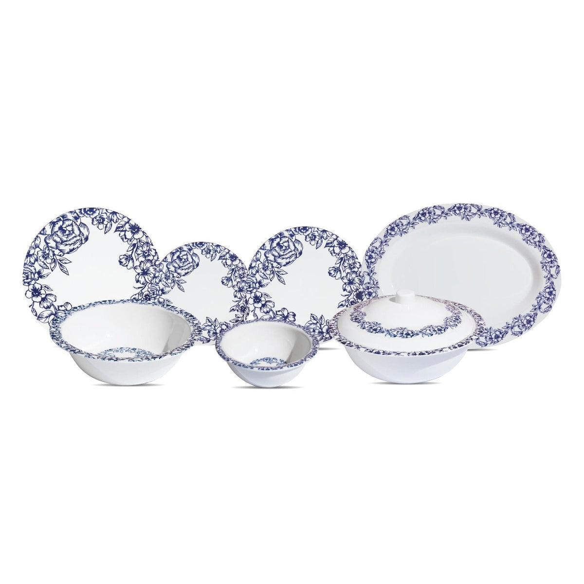 Azure Blossom Dinner Set