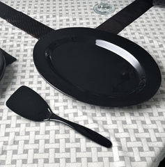 Black Melamine Dinner Set