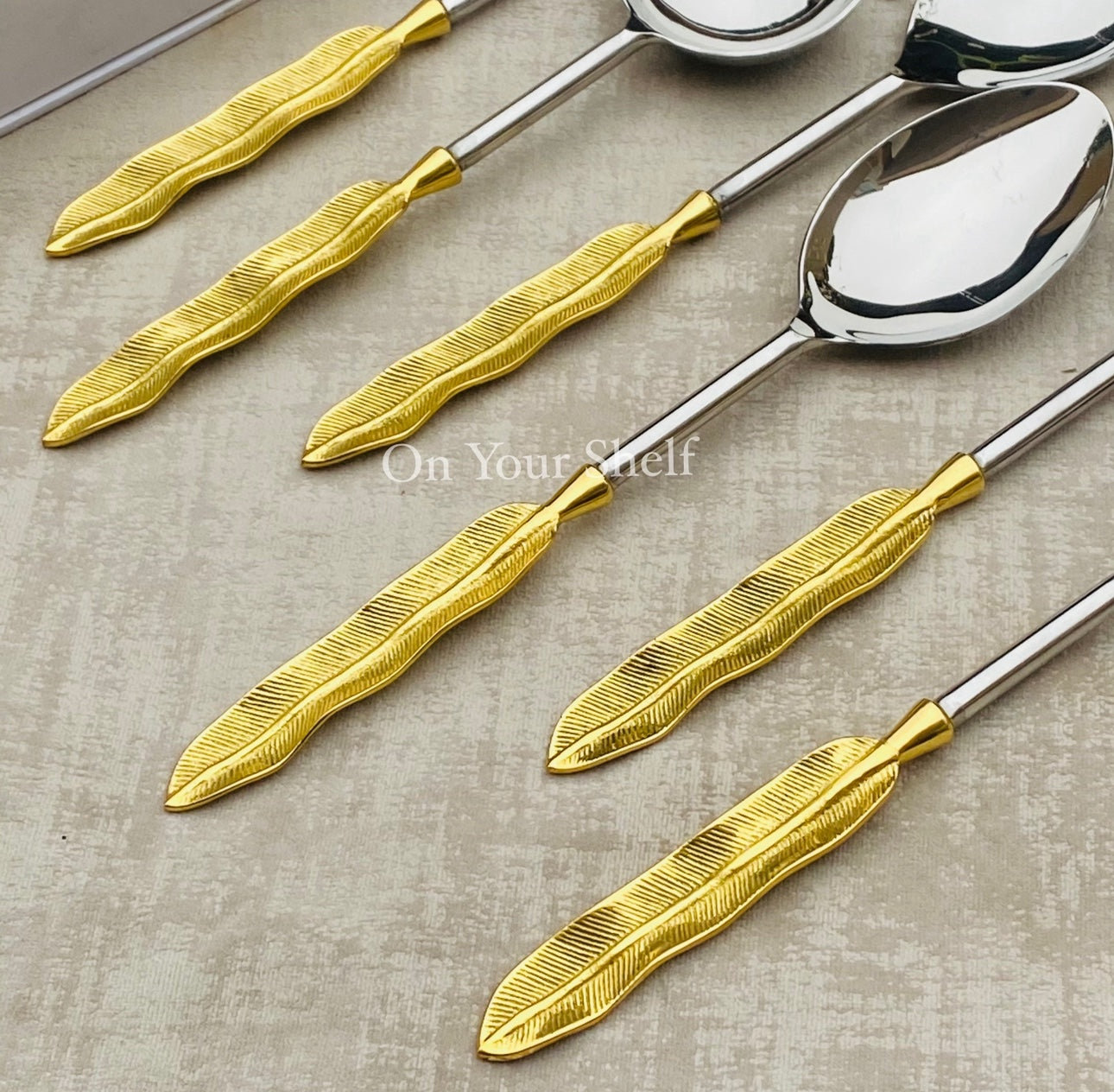 Royal Brass Serving Spoon Set Of Six